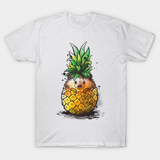 Pineapple hedgehog T-Shirt by NemiMakeit